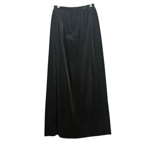 Junior House Vintage Black Cotton Velvet Maxi Skirt Union Made Womens 7